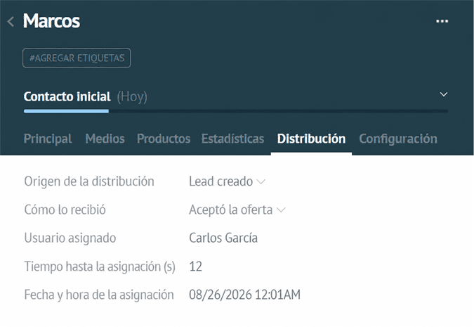 Registro de distribución