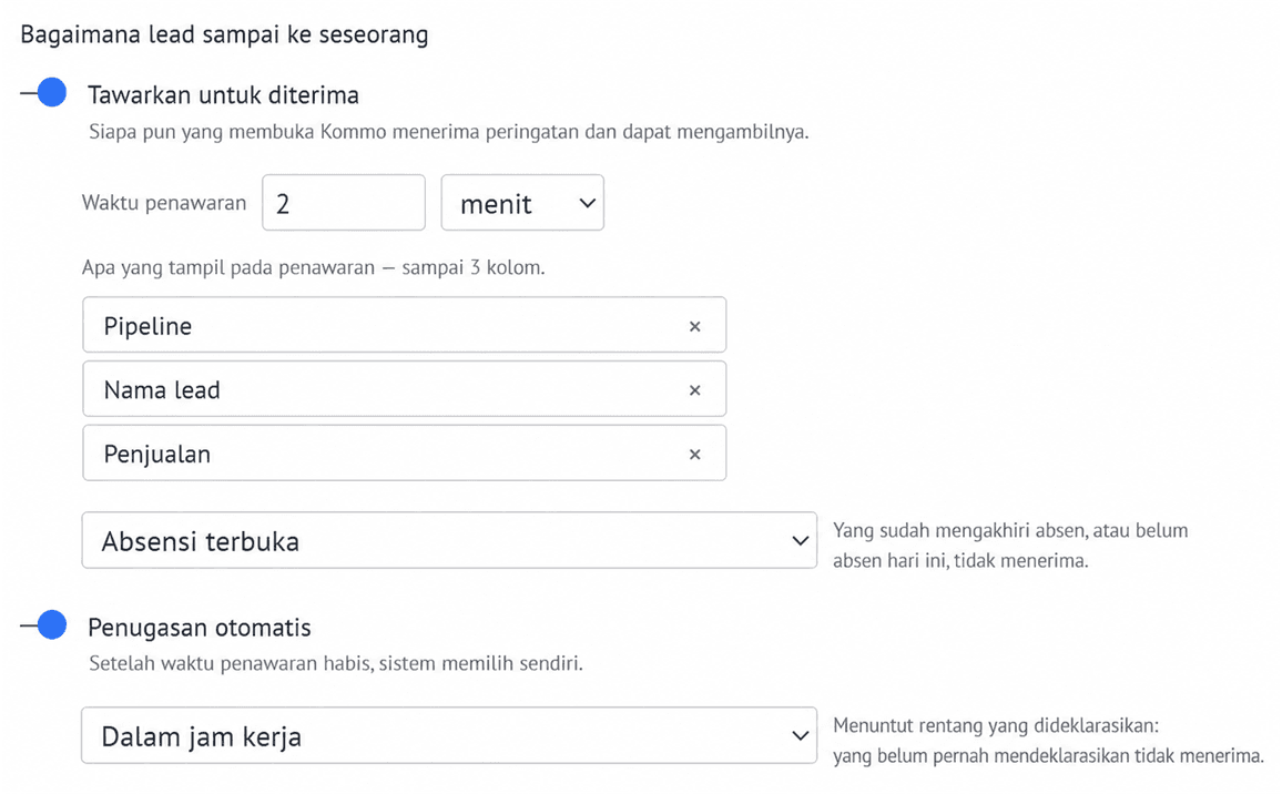 Pengaturan distribusi