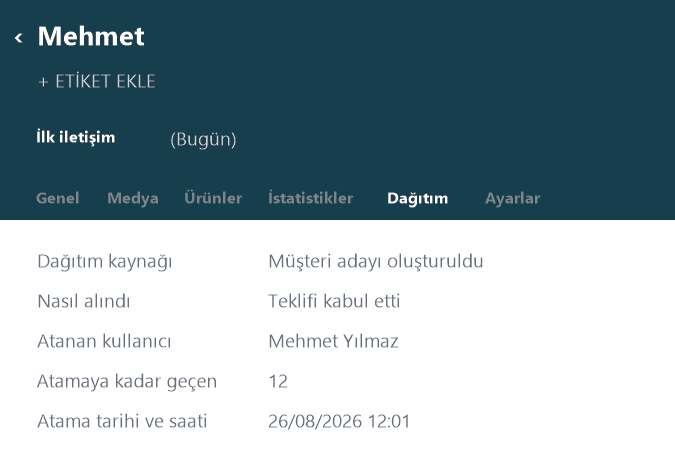 Dağıtım kayıtları