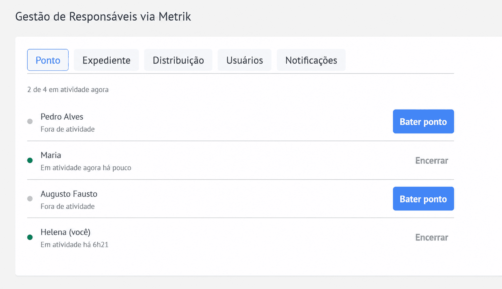 Registro de ponto
